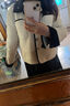 自巧（ZIQIAO）小個(gè)子設計感羊絨雙面呢大衣女2023冬新款翻領(lǐng)中長(cháng)款毛呢外套 燕麥色 S (3碼) 曬單實(shí)拍圖