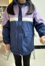 水孩儿（SOUHAIT）童装男童女加绒厚外套冬新款儿童中大童摇粒绒厚风衣上衣 深紫-1 170 实拍图