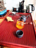 高端全自動(dòng)一體電木茶盤(pán)茶具套裝家用辦公室茶臺燒水壺紫砂壺茶杯 電木茶盤(pán)紅料100*50 曬單實(shí)拍圖