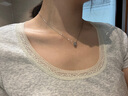 UR秋季新款女裝少女感蕾絲花邊顯瘦正肩短袖T恤UYY440030 花灰 XL 曬單實(shí)拍圖