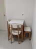 小廳寬居 小戶(hù)型餐桌 實(shí)木折疊餐桌椅組合現代簡(jiǎn)約北歐家用省空間靠墻飯桌 【小款】1桌2椅2凳【月牙椅】 曬單實(shí)拍圖
