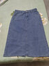 啄木鳥(niǎo)小個(gè)子后開(kāi)叉牛仔半身裙女23夏季新款高腰a字顯瘦中長(cháng)款包臀裙 復古藍【高品質(zhì)】 XL 【115-135】 曬單實(shí)拍圖
