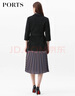 PORTS寶姿女裝 秋冬新品毛呢外套YLN9C017DWF065 深灰色 M (6) 曬單實(shí)拍圖