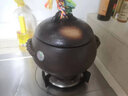 蒙德康日本進(jìn)口砂鍋煲湯沙鍋煲仔飯家用老式土鍋燉鍋陶瓷煲小號(hào)燃?xì)?7合黒釉（適合3-5人） 4L 曬單實(shí)拍圖