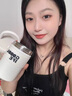 NEXT ROAD英國聯(lián)名小香風(fēng)咖啡鎖心保溫杯女生高顏值隨行杯316不銹鋼手提杯 XD小耳朵保溫杯-白色400ml 曬單實(shí)拍圖