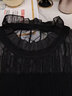 莫代爾加肥加大碼針織吊帶背心女內搭新款木耳邊無(wú)袖上衣鏤空蕾絲打底衫 黑色 L 建議100-120斤 曬單實(shí)拍圖
