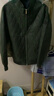 卓凡尼·華倫天奴（GIOVANNI VALENTINO）商務(wù)休閑衣服男士立領(lǐng)棉服外套菱形格輕薄保暖上衣 軍綠 L 曬單實(shí)拍圖