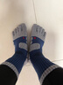 唐城故事新款五指襪男中筒加厚毛巾底運動(dòng)襪男士秋冬季戶(hù)外跑步襪 （2黑+2藍） 4雙 M （40-43） 曬單實(shí)拍圖