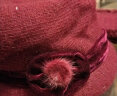 浩冠 秋冬天中老年帽子女冬季兔毛针织毛线帽奶奶老人帽中年妈妈帽围巾 枣红色 单帽 实拍图