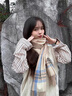 南極人圍巾女2023秋冬新款圍脖圍巾女冬款送女朋友高級百搭保暖防風(fēng)圍巾 米色-【溫暖百搭】 均碼 曬單實(shí)拍圖