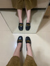 蹀愫2024春新款拼色復(fù)古金屬方頭通勤氣質(zhì)英倫樂福鞋女單鞋TA54102-11 黑色牛皮革 36 230mm 曬單實(shí)拍圖