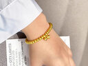 中國黃金（CHINA GOLD）古法小金珠轉(zhuǎn)運(yùn)珠足金鈴蘭花黃金手串七夕情人節(jié)禮物送女朋友老婆 鈴蘭花手串 約4.5g 曬單實(shí)拍圖