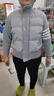 頌簡(jiǎn)依白色短款針織拼接羽絨棉服女2025冬季新款韓系學(xué)院風(fēng)百搭棉衣外套 白色 M 曬單實(shí)拍圖