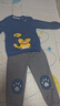 贏一貝嬰兒衛(wèi)衣套裝長(zhǎng)褲子秋裝春秋幼兒男童0-3歲女寶寶小童外出兩件套 藍(lán)色 100cm 曬單實(shí)拍圖