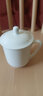 玉蝶景德鎮茶杯陶瓷帶蓋純白色骨瓷水杯辦公室會(huì )議茶杯印LOGO定制刻字 小號金鐘杯 純白300ML 曬單實(shí)拍圖