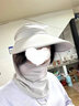 JEEP吉普遮陽帽子女夏季女士遮臉面罩防曬戶外透氣防紫外線太陽帽 雅典白 均碼 曬單實(shí)拍圖