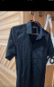 才子（TRIES）【易打理】男士短袖衬衫夏季职业衬衣商务正装纯色简约衬衫 黑蓝色 41(175/96A) 实拍图