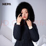 NEPA耐葩秋冬戶外女士長款防風保暖鵝絨羽絨服7J82075 深藏青色M04 M (100) 170/92A 曬單實拍圖