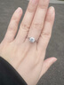 燮樂18K金鑲?cè)斯づ嘤@石女戒指人造鉆石戒子 送老婆女友生日節(jié)日禮物 18K金培育鉆戒（雪花之戀） IGI證書/1克拉（D/VVS） 曬單實拍圖
