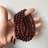 BJYL小葉紫檀手串108顆佛珠項鏈男檀香紅木血檀手鏈文玩手把件禮物 【8mm+文玩袋】 曬單實(shí)拍圖