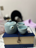 尋汝 汝窯功夫茶具套裝陶瓷一壺二杯三杯旅行便攜家用辦公室天青色汝瓷泡茶器西施壺茶壺茶杯整套高端送禮盒 井欄壺(260ml)+兩杯 曬單實(shí)拍圖