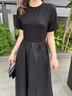 梵希蔓黑色法式優(yōu)雅超好看連衣裙女2025年春夏季裝百搭顯瘦小黑裙 M5685 黑色 M 曬單實(shí)拍圖