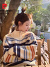 羅蒙（ROMON）2025新款美式復(fù)古條紋毛衣拉鏈外套女秋冬設(shè)計感獨特別致針織開衫 圖片色 均碼 -85-125斤 曬單實拍圖