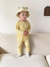 貝樂(lè )咿嬰兒莫代爾衣服夏季分體套裝0-3歲男女寶寶貼身長(cháng)袖家居服睡衣 6729黃色 80 曬單實(shí)拍圖