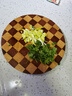 來木井水果砧板家用切菜板圓形案板粘板抗菌防霉輔食板棋盤格果蔬板實(shí)木 圓形棋格果蔬板 曬單實(shí)拍圖