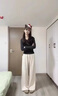 CTOX韓版碎花休閑褲女百搭寬松春秋新款顯瘦直筒褲慵懶風(fēng)拖地闊腿褲潮 碎花長(cháng)褲 L建議【105-115】斤內 曬單實(shí)拍圖