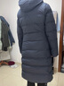 SANFO PLUS戶(hù)外女款墨玉長(cháng)款羽絨服鵝絨保暖帶帽加長(cháng)過(guò)膝外套 鎢藍 L 曬單實(shí)拍圖