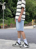 百鵲亭短褲男2025夏季潮牌直筒牛仔短褲男美式寬松大褲衩休閑五分褲子男 淺藍(lán)色 XL 【130-150斤】 曬單實(shí)拍圖