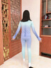 優(yōu)優(yōu)1點(diǎn)（Yoyo one）兒童速干套裝2025秋冬新款女童戶外訓(xùn)練運(yùn)動(dòng)服滑雪保暖內(nèi)搭功能衣 17113藍(lán)綠漸變 170 L【建議身高165-170】 曬單實(shí)拍圖