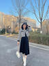 香影法式小香風(fēng)套裝女2025春裝新款黑色短款外套絲絨吊帶裙兩件套 黑色 S 曬單實拍圖