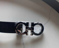 菲拉格慕（Ferragamo）男士藍色雙面可調式Gancini皮帶 0765787_C  _115 禮物送男友 曬單實(shí)拍圖