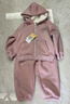 蟻派女童加絨套裝2024冬季新款女孩寶寶加厚一體羊駝絨兒童休閑兩件套 粉紅色(加絨兔子套裝) 110碼  建議3-4歲 (身高105左右) 曬單實(shí)拍圖