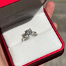 星執(zhí)18K金鉆戒莫桑石鉆戒指微鑲貴妃六爪訂結婚禮物鉑金送老婆 S925-1克拉D色莫桑鉆-GRA雙證 曬單實拍圖