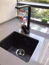 意狄謳（Yedeeo）意大利廚房石英石水槽陽(yáng)臺島臺吧臺小尺寸單槽洗碗槽水池單盆黑色 【7160SY】596*427豪華配置 曬單實(shí)拍圖