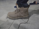 匠狂大黃蜂馬丁靴男款秋季高幫工裝靴英倫風(fēng)男士棉鞋加絨厚底防水皮鞋 M0229杏色（加絨款） 42 曬單實(shí)拍圖