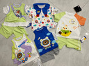懿琪寶貝男童套裝夏季寶寶兩件套夏款女童短袖短褲1歲嬰兒T恤兒童衣服夏裝 綠色 110 cm 曬單實(shí)拍圖