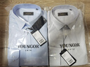 雅戈爾（YOUNGOR）長袖襯衫男素色DP免燙襯衫純棉面料抗皺舒適易打理商場同款 藍色素色YLDP120667HJY 39 曬單實拍圖