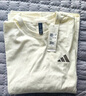 adidas假兩件純棉寬松圓領(lǐng)長(cháng)袖T恤男裝秋季阿迪達斯官方輕運動(dòng) 漢玉白 L 曬單實(shí)拍圖