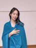 迪士尼（Disney）大碼浴巾女200斤大浴巾超特大號棉質(zhì)吸水家用大尺寸大毛巾夏男款 靛藍(lán)色：寬緞浴巾 超大尺寸185x1 曬單實(shí)拍圖