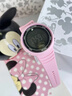 迪士尼（Disney）電子手表學(xué)生初中生專用女生防水高中生帶鬧鐘女童只看時(shí)間 果凍粉【硅膠帶】 曬單實(shí)拍圖