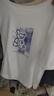 勛貍粑短款抽繩短袖t恤女夏季ins潮寬松韓版學(xué)生高腰小眾設(shè)計(jì)感露臍上衣 短袖-抽繩-藍(lán)云 S 91-103 曬單實(shí)拍圖