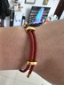 萌客朵經(jīng)典鋼絲手繩可調節八字扣編織手鏈DIY硬金手鐲百搭紅繩 紅色1條 3mm繩粗 曬單實(shí)拍圖