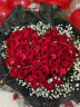 幽客玉品鲜花速递红玫瑰花束表白求婚送女友老婆生日礼物全国同城配送 52朵红玫瑰心形花束——吾爱 实拍图