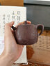 宜作物院宜興紫砂壺 原礦老紫泥 純?nèi)止小漢鐸]200cc 張強(qiáng)功夫茶具茶壺 紫砂文人茶具精美木禮盒裝 含泥料報(bào)告收藏證書(shū) 曬單實(shí)拍圖