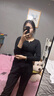 嫻妃百搭外穿針織衫女裝修身百搭長袖打底衫上衣時尚內搭春秋新款毛衣 黑色 M 【建議90-105斤】 曬單實拍圖