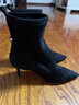 7or9黑摩卡 靴子女中筒新款暖暖靴7cm細跟黑色高跟短靴瘦瘦靴空氣棉 黑摩卡7cm（配飾需要單獨購買(mǎi)） 37 曬單實(shí)拍圖